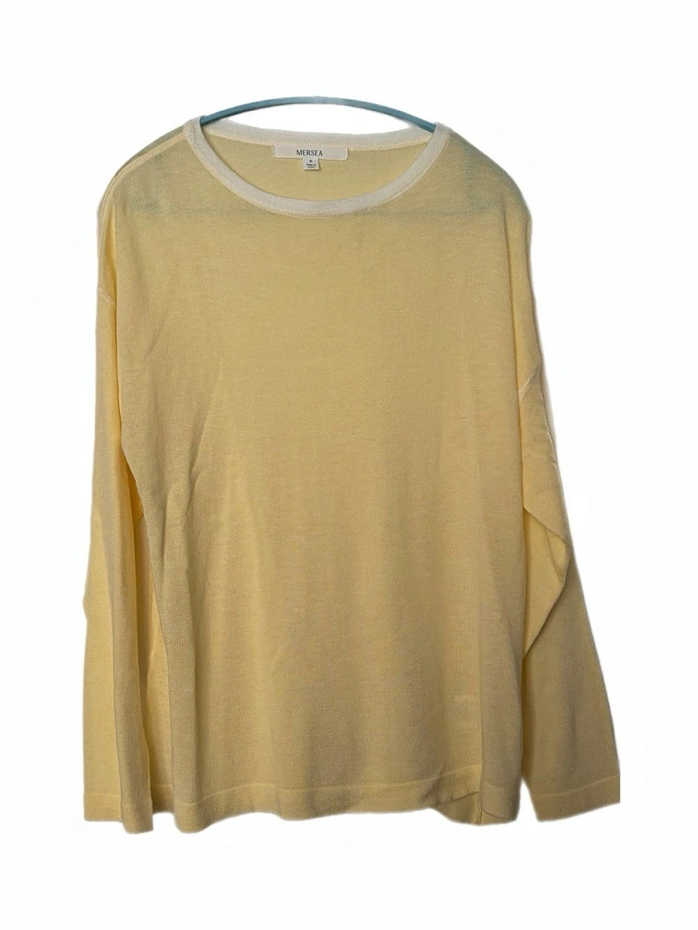 MERSEA Catalina Crewneck Sweater Long Sleeve Top in Yellow Like New